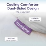 Mellow Cloud Cold Cooling Comforter for Hot Sleepers, Built-in Duvet, Gray | Dual-Sided Arctic Silk & CloudKnit, Lightweight Summer Quilt, Machine Washable, Twin/Twin XL, Machine Washable (Grey)