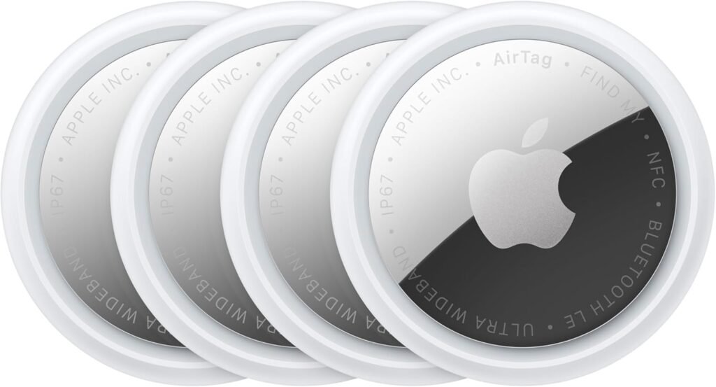 AirTag (2nd Generation) – 4 Pack: Tracker for Keychain, Wallet, and More; Locator with Sound; Simple One-Tap Setup with iPhone or iPad; Key Finder with up to 1.5X Precision Finding Range*