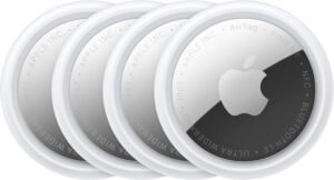 Apple AirTag 4 pack of white item trackers for keys and wallets