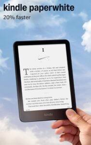 Amazon Kindle Paperwhite 16GB e-reader in black with a 7-inch display