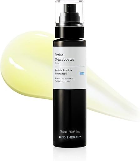 MEDITHERAPY Retinal Skin Booster Serum | Retinaldehyde, Niacinamide Anti-Aging Serum – K-Beauty Facial Serum for Fine Lines, Firming & Radiance | Hydrating Face Serum All Skin Types, 5.07 fl oz