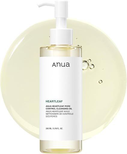 ANUA Heartleaf Pore Control Cleansing Oil, Pore Cleanser, Sebum Care, Gentle Melting Oil Cleanser for Face, Safe For All Skin Type, Daily Hydrating Makeup Remover, Korean Skin Care (6.76fl.oz)