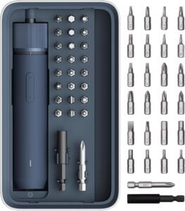 HOTO 25-Piece Upgraded Electric Screwdriver Kit in its magnetic case