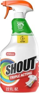 SHOUT Active Enzyme Laundry Stain Remover Spray bottle in 22oz size