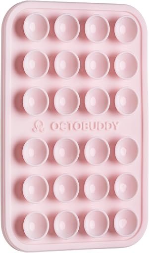 OCTOBUDDY OCTOBUDDY Classic – Silicone Suction Phone Case Adhesive Mount, Chalk Pink | Hands-Free, Strong Grip Holder for Selfies and Videos – iPhone and Android Compatible – 2.25″ x 3.25″