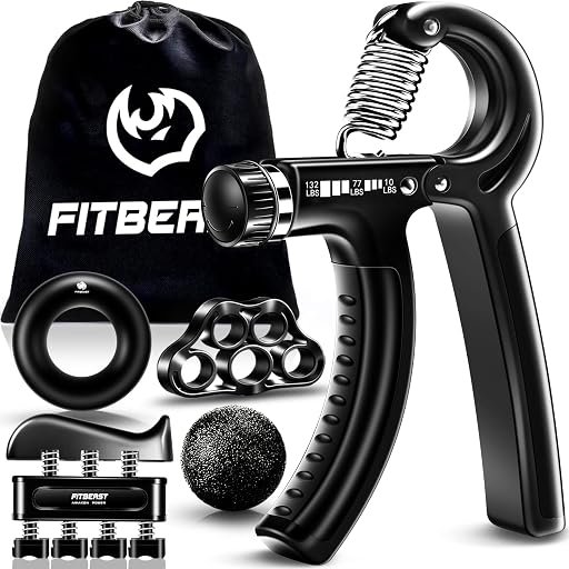 FitBeast Grip Strengthener Forearm Strengthener Hand Grips Strengthener Kit – 5 Pack Adjustable Resistance