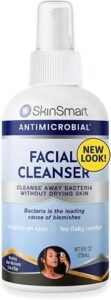 SkinSmart hypochlorous acid face spray in an 8 oz bottle