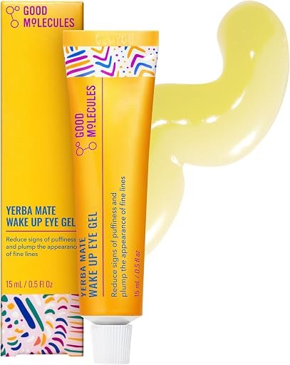 Good Molecules Yerba Mate Wake Up Eye Gel – Hydrating Under Eye Gel Cream with Hyaluronic Acid and Caffeine – Target Dark Circles and Puffiness – Skin Care for Face
