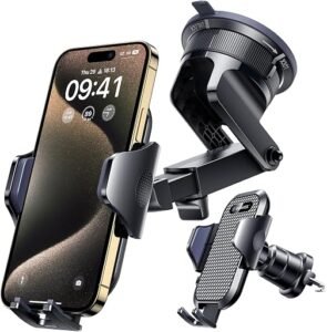 VANMASS car phone holder mounted on a vehicle dashboard