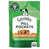 Greenies Pill Pockets Small Dog Treats, Chicken Flavor, 3.2 oz | Vet-recommended, masks pill smell & taste, easy pinch-close