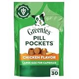 Greenies Pill Pockets Large Size Dog Treats, Chicken, 7.9 oz