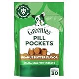 Greenies Pill Pockets Small Size Dog Treats, Peanut Butter, 3.2 oz