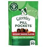 Greenies Pill Pockets Large Size Dog Treats, Hickory Smoke, 7.9 oz