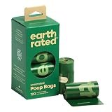Earth Rated Dog Poop Bags on Refill Rolls, 120 Bags, Unscented | Guaranteed Leak Proof and Extra Thick Waste Bag Refill Rolls