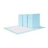 Amazon Basics Leak-Proof Dog and Puppy Potty Training Pee Pads with Quick-Dry 5-Layer Super Absorbent Design, Regular Size 22 x 22 inch, Blue & White, 100 Count