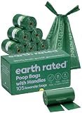 Earth Rated Dog Poop Bags for Dogs, 105 Easy Tie Handle Bags, Lavender