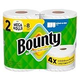 Bounty Select-A-Size Paper Towels, White, 2 Mega Rolls = 8 Regular Rolls