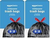 Amazon Basics Trash Bags, 30 Gallon, 50 Count | Drawstring | Multipurpose | Pack of 2