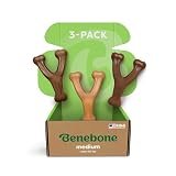 Benebone 3-Pack Wishbone Dog Chew Toy for Aggressive Chewers, Medium