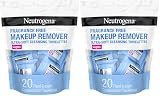 Neutrogena Fragrance-Free Makeup Remover Wipes Singles, Individually Wrapped Face Towelettes, Gently Remove Dirt, Oil, Waterproof Mascara & Makeup, Alcohol-Free Daily Face Wipes, 20 ct (Pack of 12)