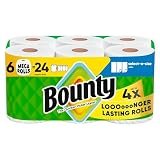 Bounty Select-A-Size Paper Towels, White, 6 Mega Rolls = 24 Regular Rolls